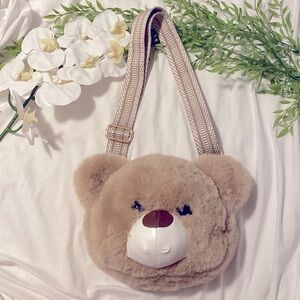 Cartoon Bear Head Crossbody Bag